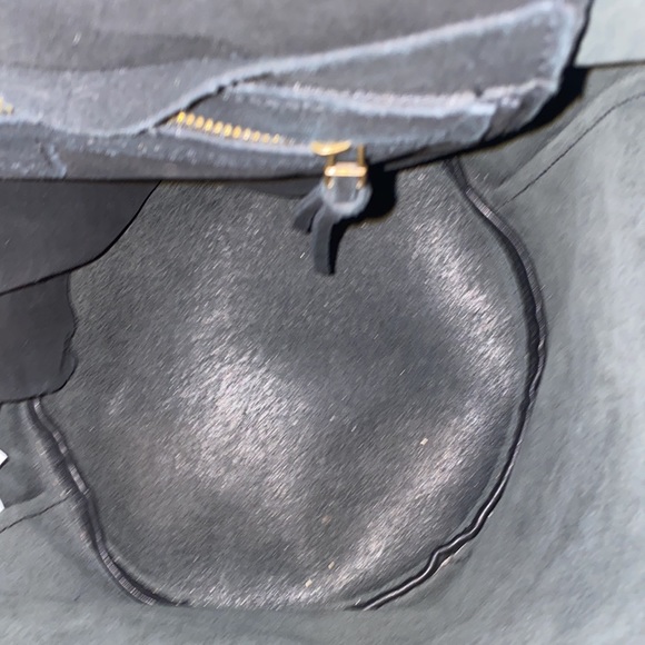 Madewell The Lisbon O ring zip Leather Bucket Bag in thick Black Leather - Picture 9 of 9